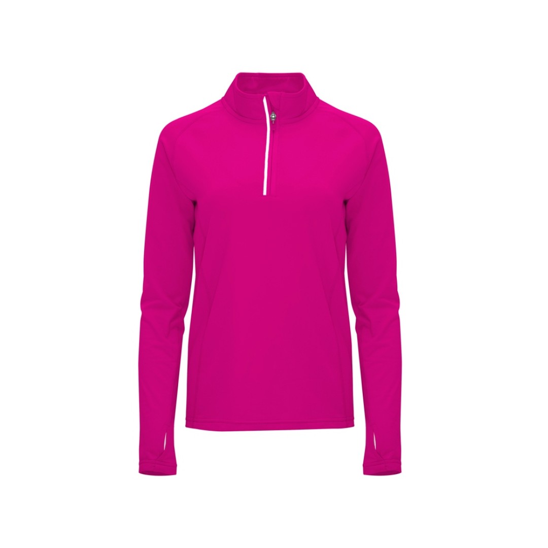 Толстовка с воротом на молнии женская "Melbourne", яркая фуксия