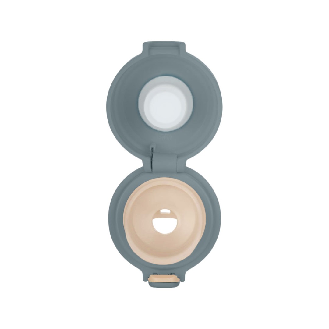 Вакуумная термокружка Waterline c кнопкой «Guard», 400 мл, тубус, антрацит