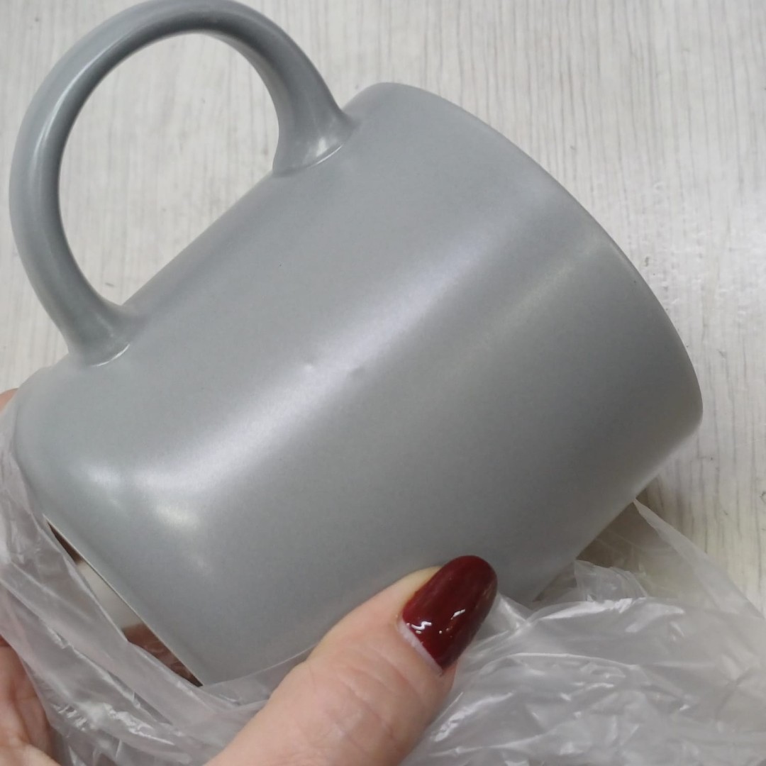 Кружка матовая Rita, 410мл, серый