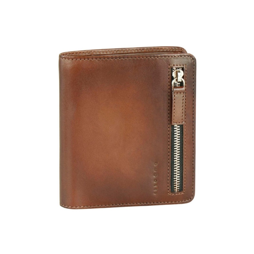 Портмоне BUGATTI Domus, с RFID защитой, коньячный цвет, натуральная воловья кожа, 10х2х12 см