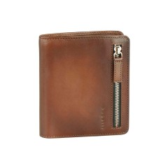 Портмоне BUGATTI Domus, с RFID защитой, коньячный цвет, натуральная воловья кожа, 10х2х12 см