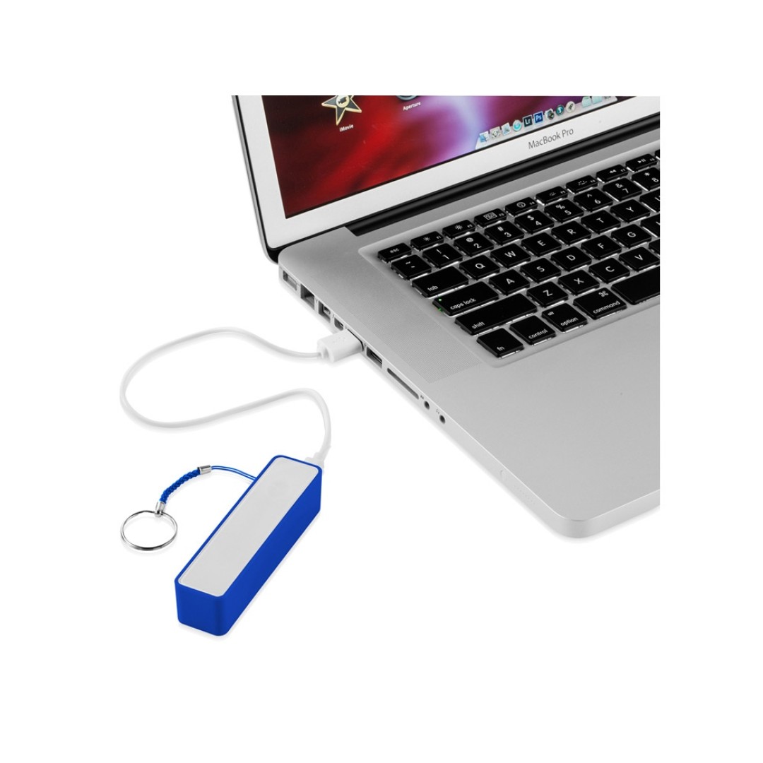 Портативное зарядное устройство "Jive", ярко-синий/белый