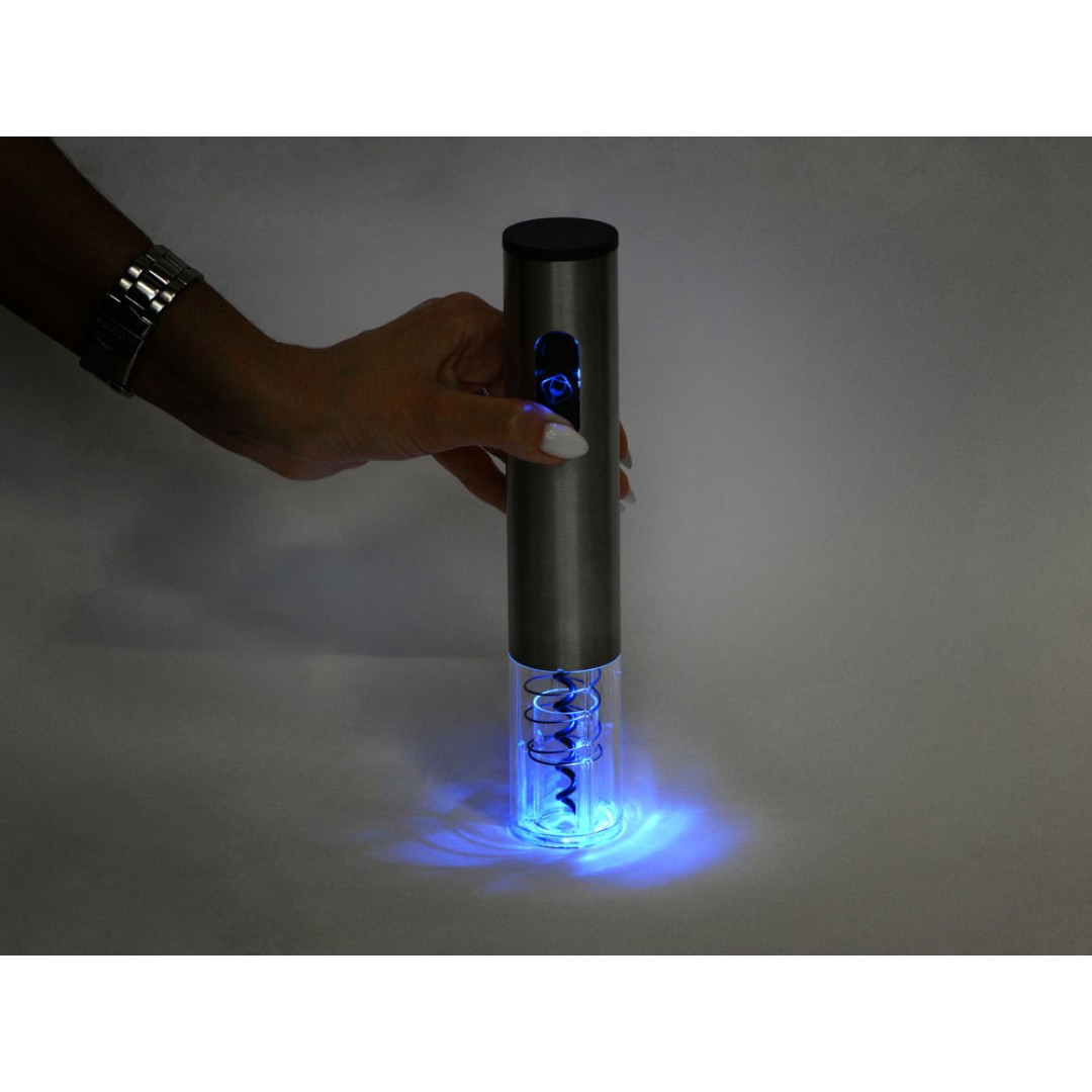 Набор винных аксессуаров с электрическим штопором из стали, на батарейках (P)