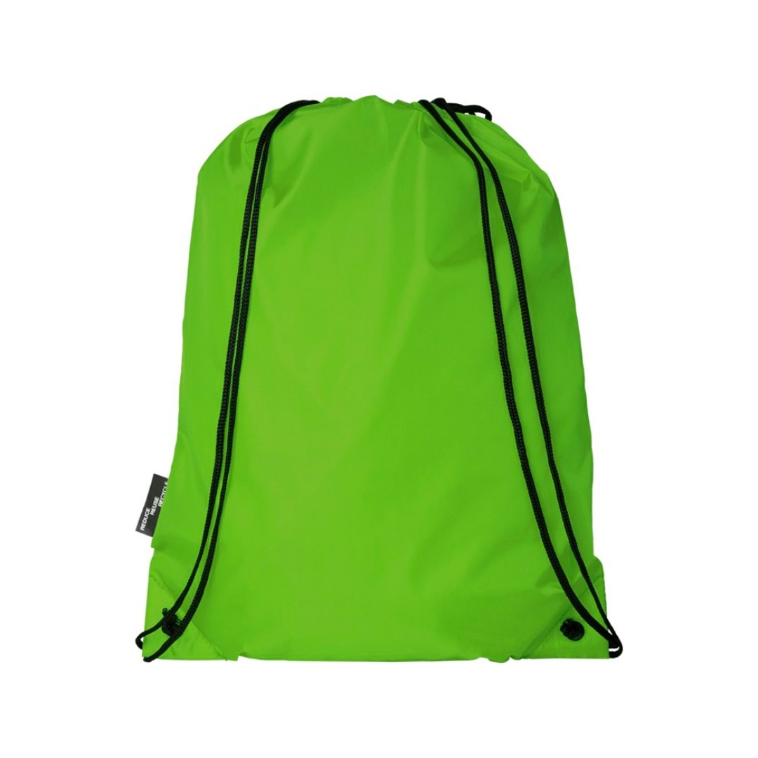 Рюкзак со шнурком Oriole из переработанного ПЭТ, лайм