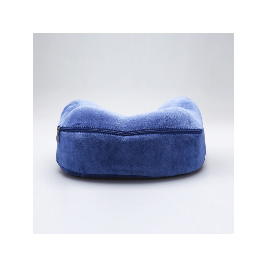 Подушка для путешествий с эффектом памяти, с капюшоном "Hooded Tranquility Pillow", синий
