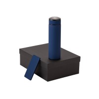 Подарочный набор с термосом и повербанком С1, темно-синий