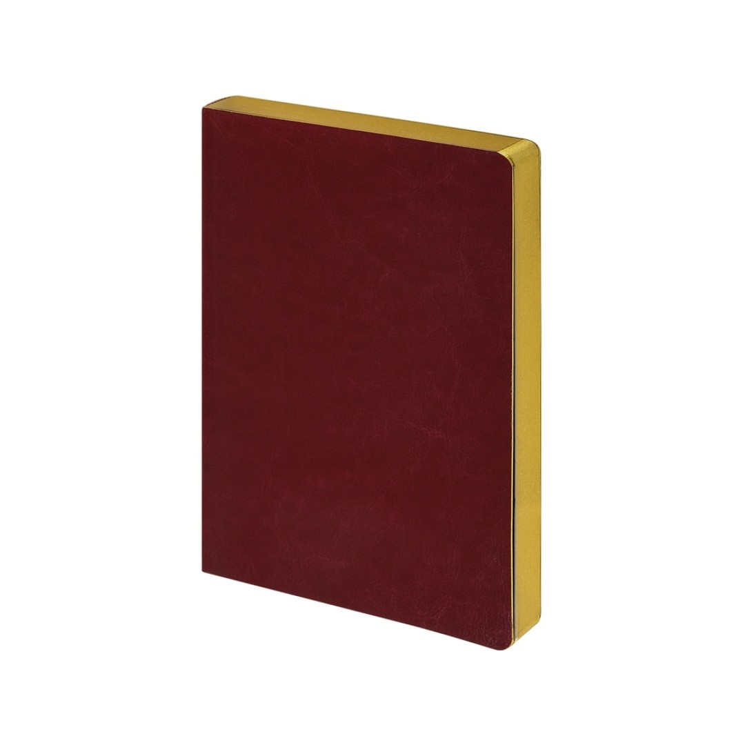 Ежедневник недатированный А5 "Megapolis Nebraska Flex", бордовый с золотым обрезом