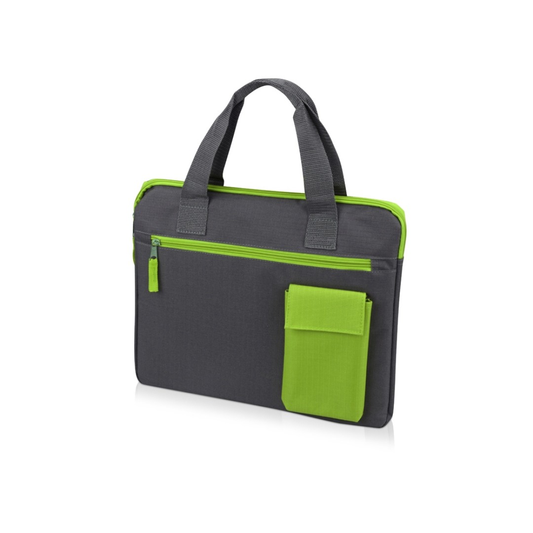 Конференц сумка "Session", серый/зеленый