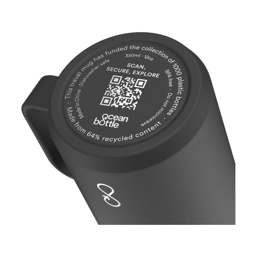 Ocean Bottle дорожная кружка-термос объемом 350 мл - Черный