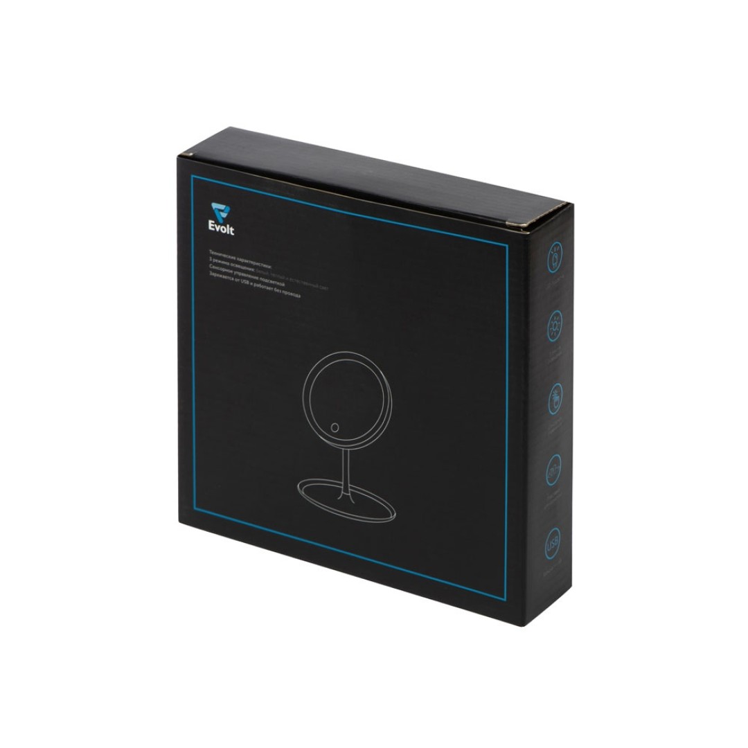 Косметическое зеркало с LED-подсветкой "Beautific", белый