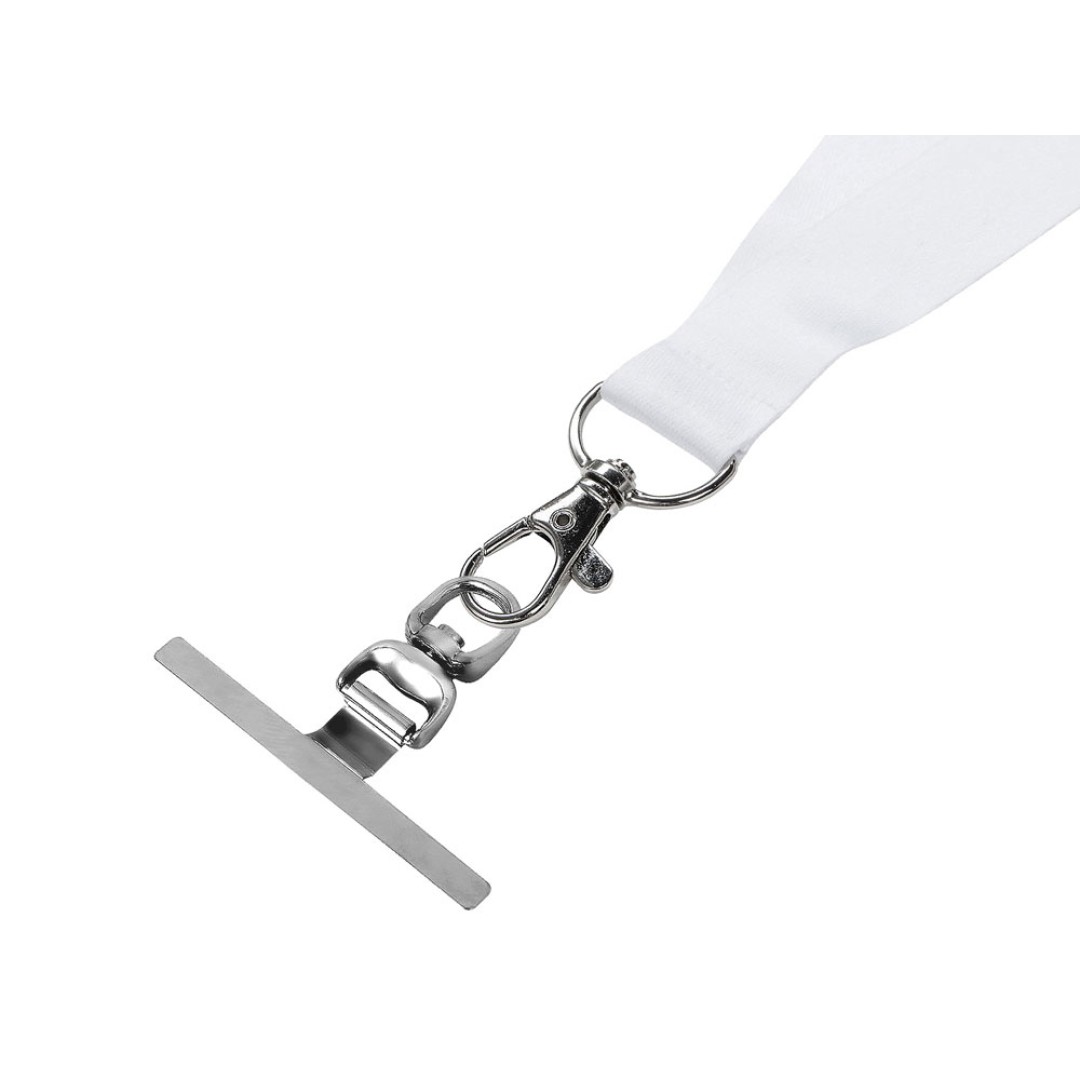 Ланъярд 2 см под сублимацию с карабином и металлическим держателем для телефона