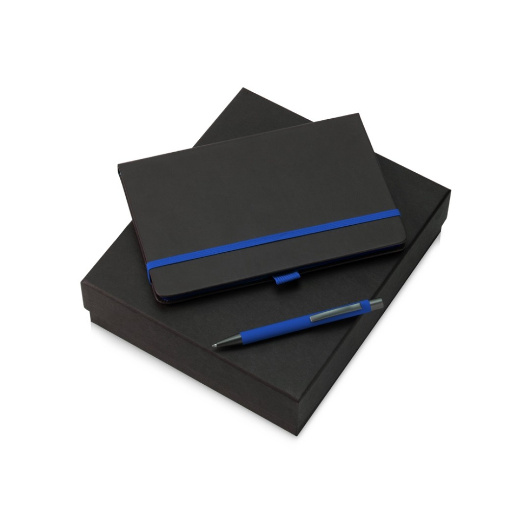 Подарочный набор «Jacque» 2.0. с ручкой и блокнотом, синий