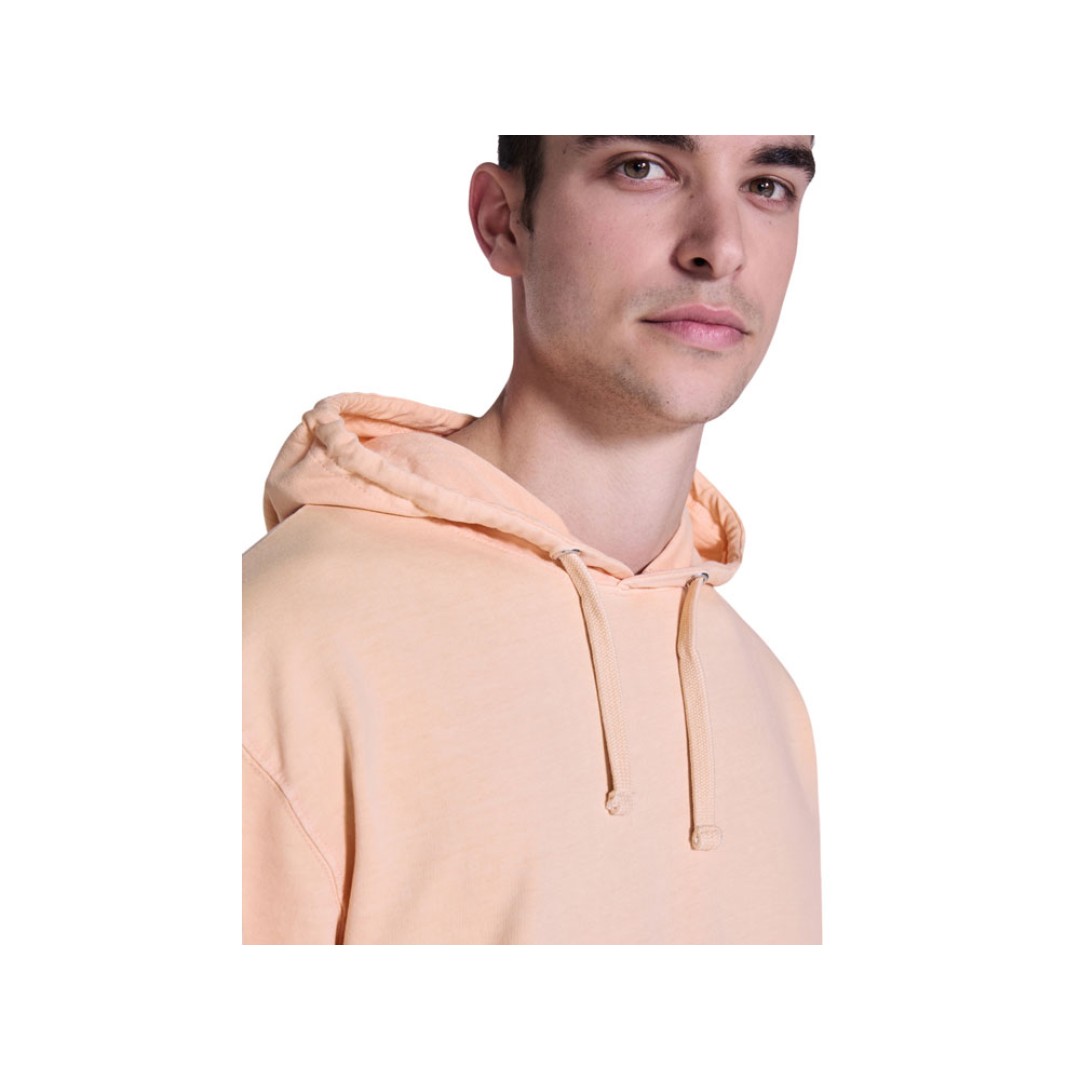 Толстовка с капюшоном «KENIA» унисекс, светло-абрикосовый выстиранный