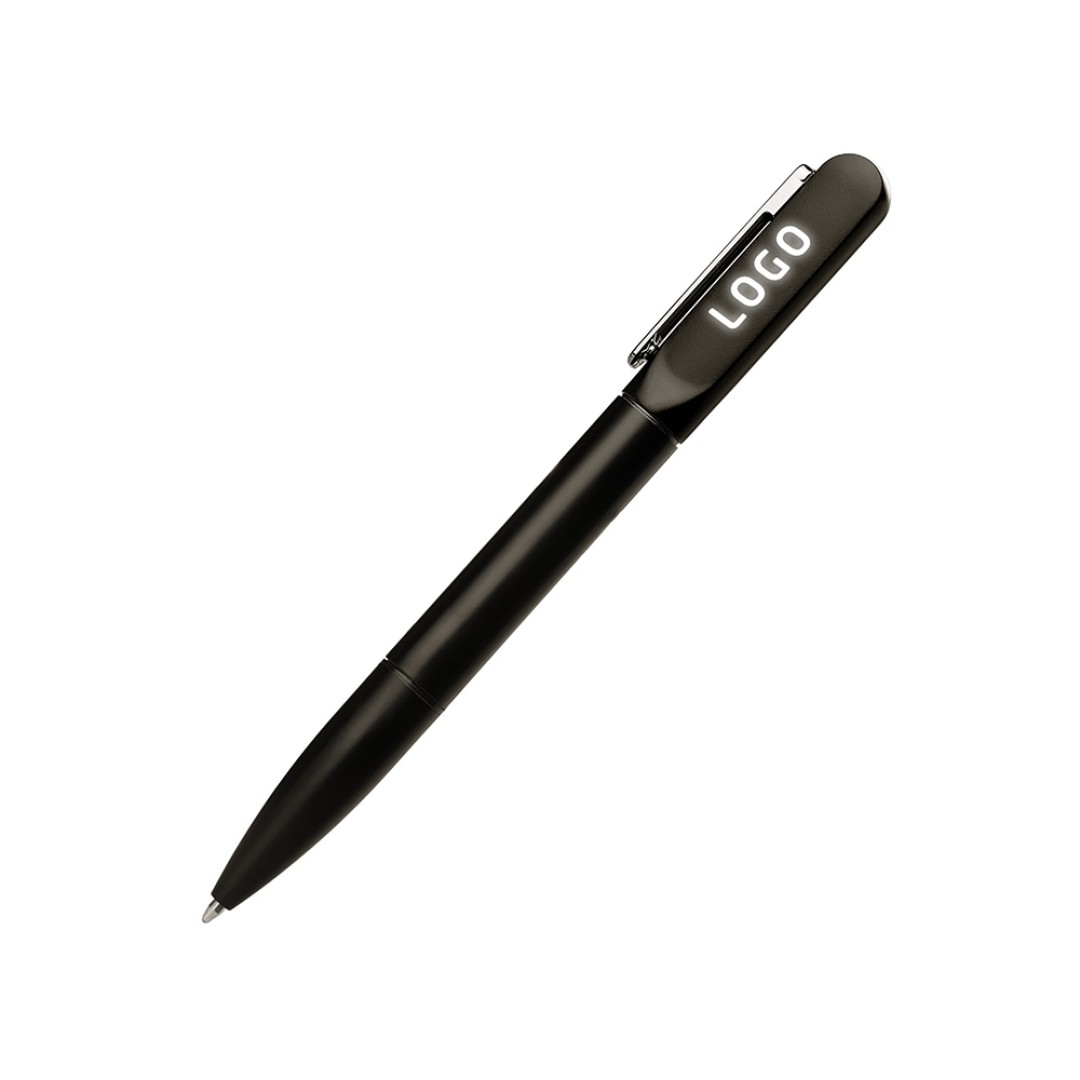 Подарочный набор металлическая ручка и блокнот А5 "Twilight"  со светящимся логотипом и пауэрбэнком