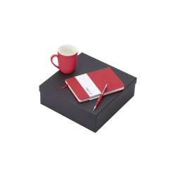 Подарочный набор с блокнотом С3, металлической ручкой и кружкой, красный