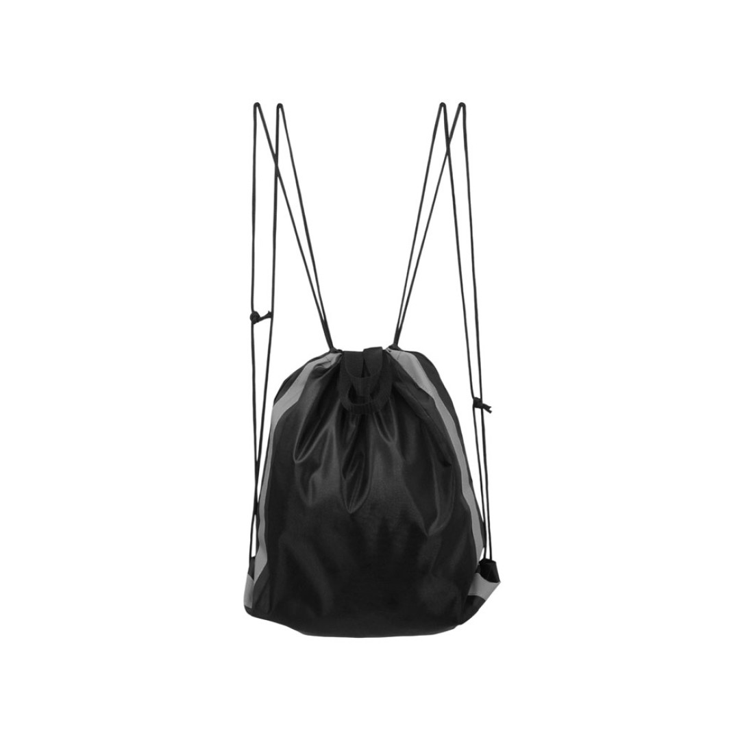 Рюкзак-мешок Savy со светоотражающими полосами по бокам, черный