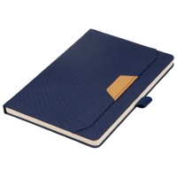 Блокнот А5 из RPET "Harvey", 80 листов FSC бумага, синий