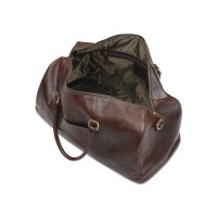 Сумка дорожная Mano "Don Leon", натуральная кожа в коричневом цвете, 50 х 27 х 24 см