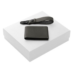 Подарочный набор Long River: кошелек, ремешок для ключей (без лого Long River), белая коробка