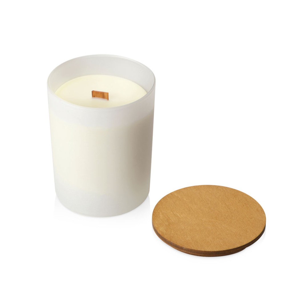 Свеча соевая ароматическая в стекле "Niort", белая