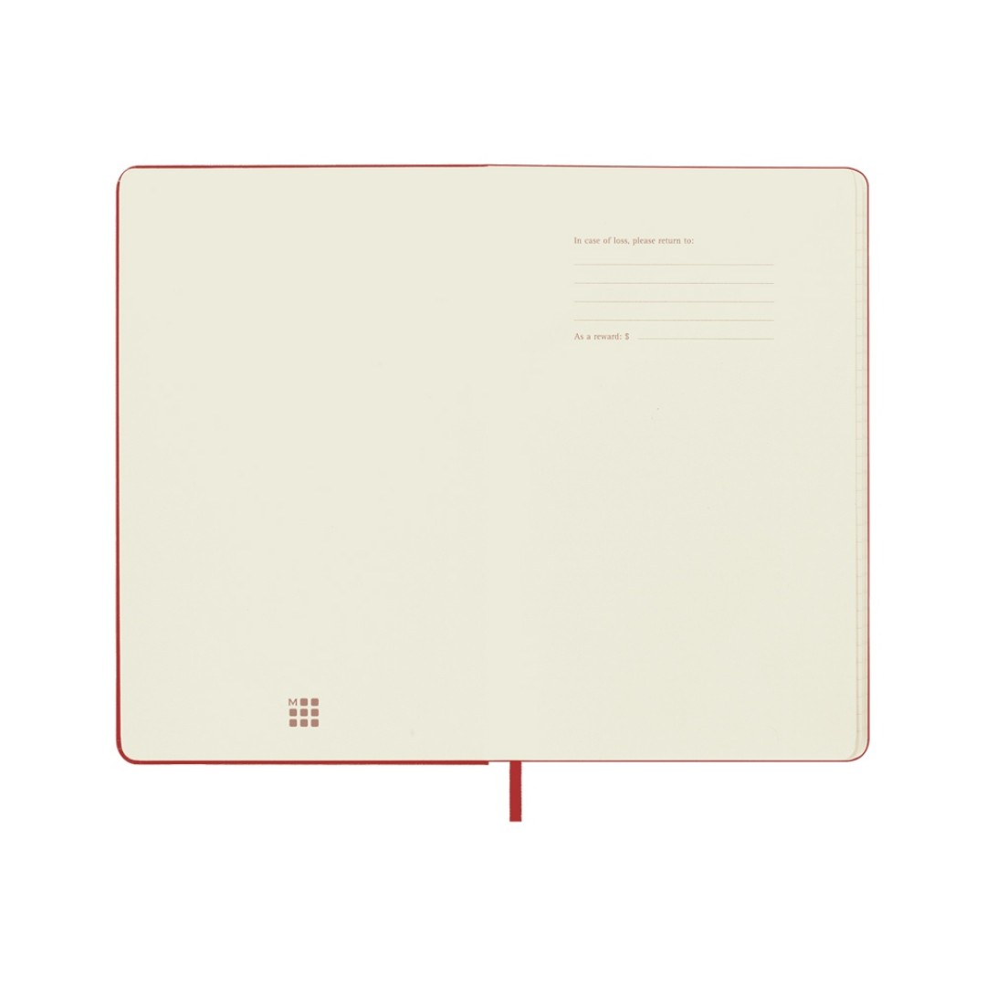 Записная книжка 12 месяцев на 2024 год, в твердой обложке, красный, Large, 13х21