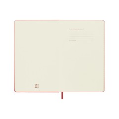 Записная книжка 12 месяцев на 2024 год, в твердой обложке, красный, Large, 13х21