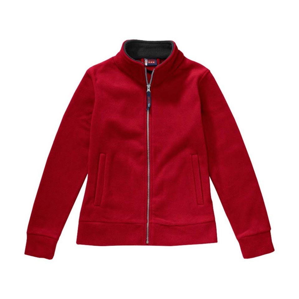 Куртка флисовая "Nashville" женская, красный/пепельно-серый