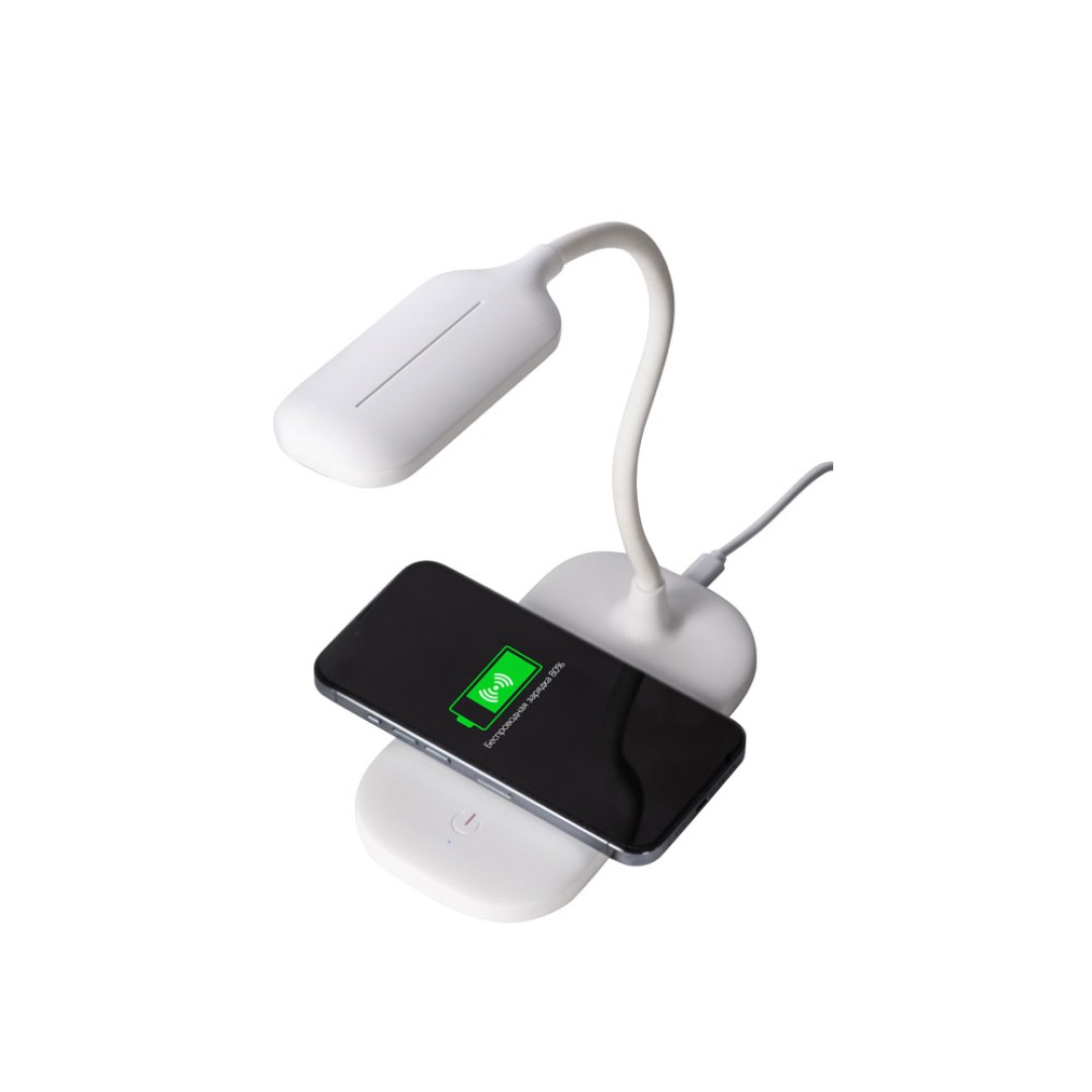 Настольный светильник с беспроводной зарядкой "Nimble", 10 Вт (Р)