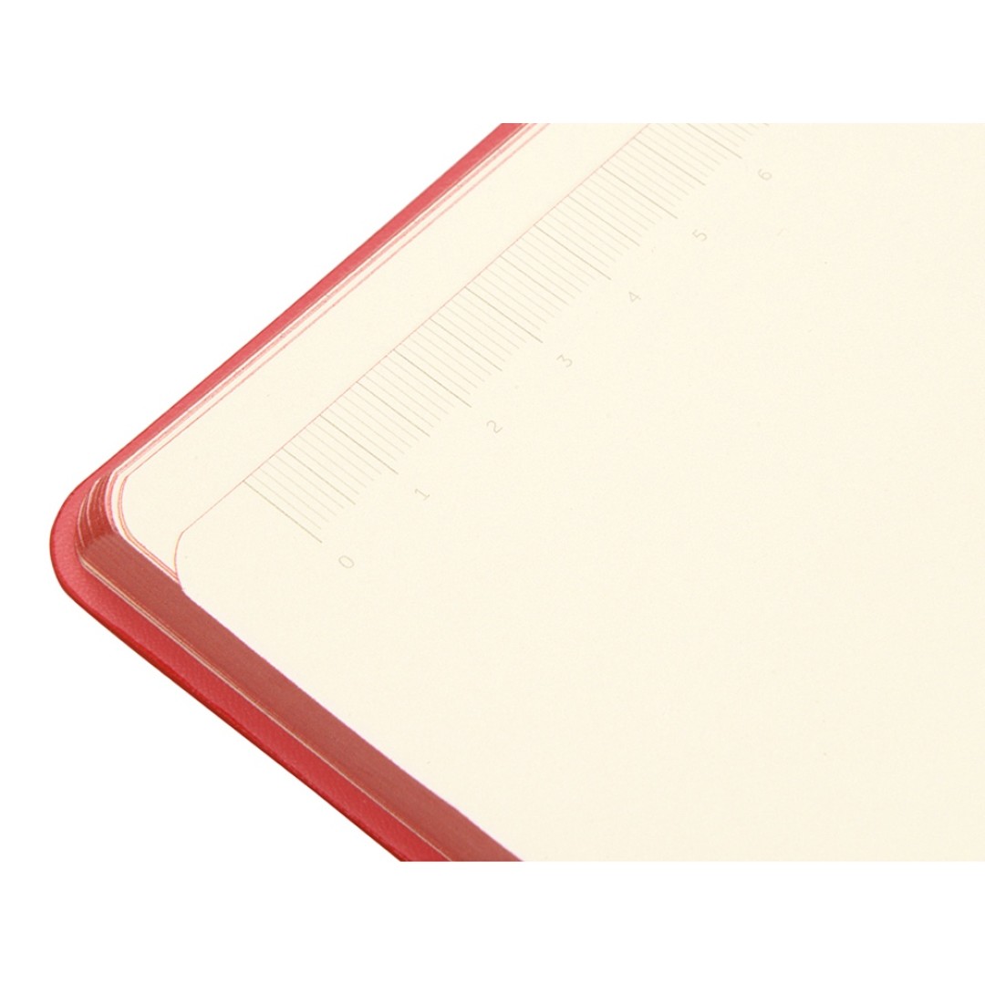 Блокнот «Notepeno» 130x205 мм с тонированными линованными страницами, красный