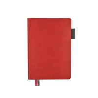Ежедневник А5 датированный "Boston" 2026, красный с серым обрезом