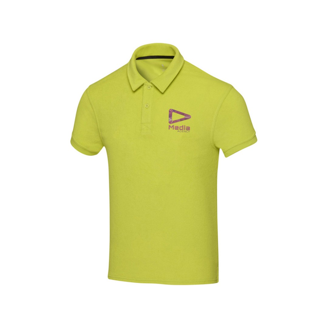 Рубашка поло унисекс "Akoya" из переработанного махрового материала - Лайм