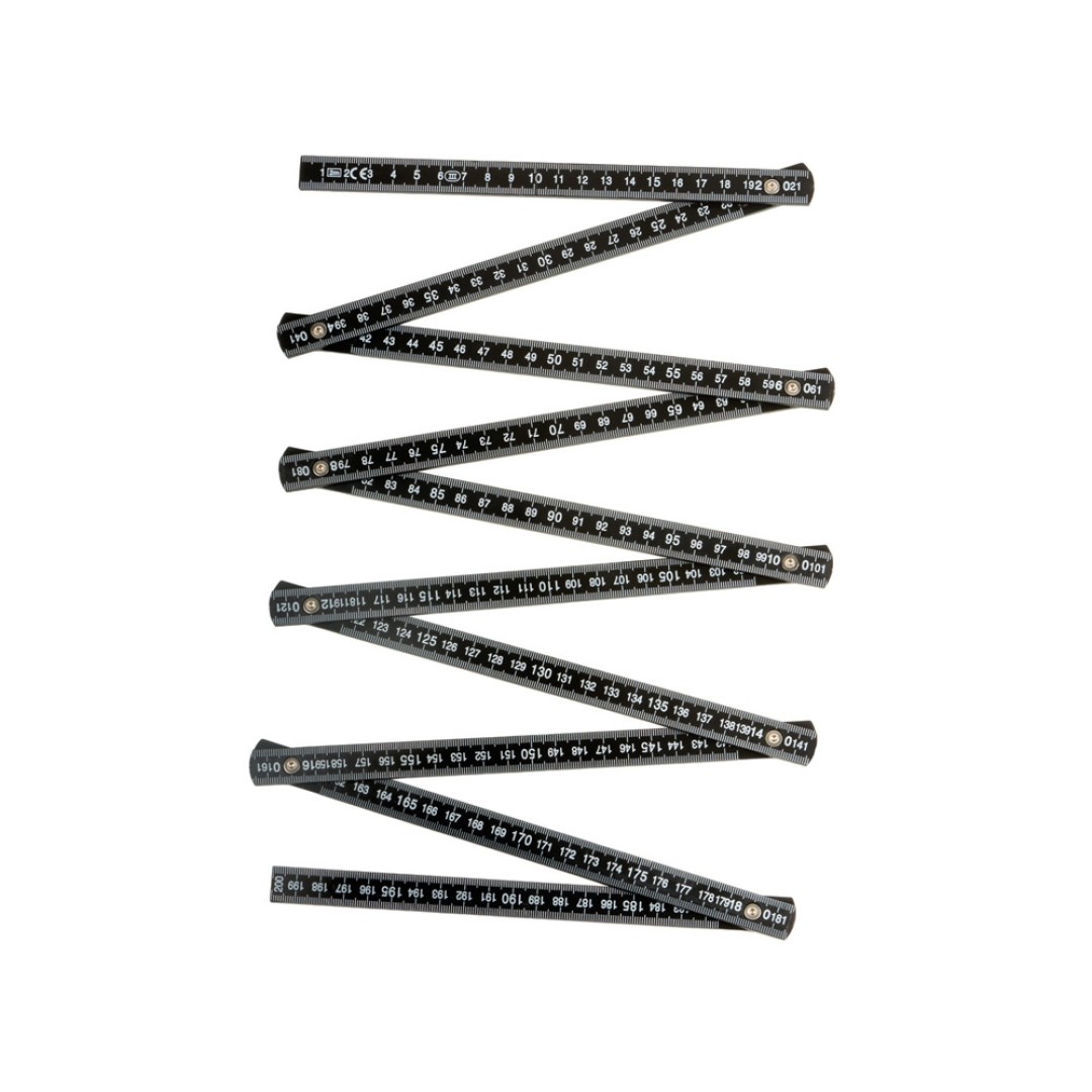 Складная линейка длиной 2 м "Plank", черный