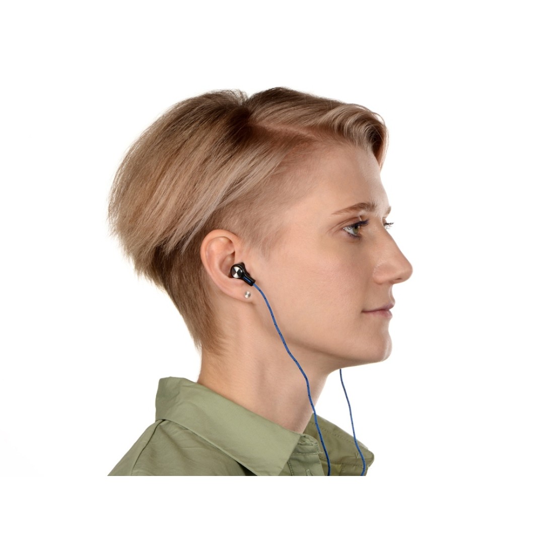 Набор с наушниками и зарядным кабелем 3-в-1 "In motion", синий