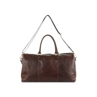 Сумка дорожная Mano "Don Leon", натуральная кожа в коричневом цвете, 50 х 27 х 24 см