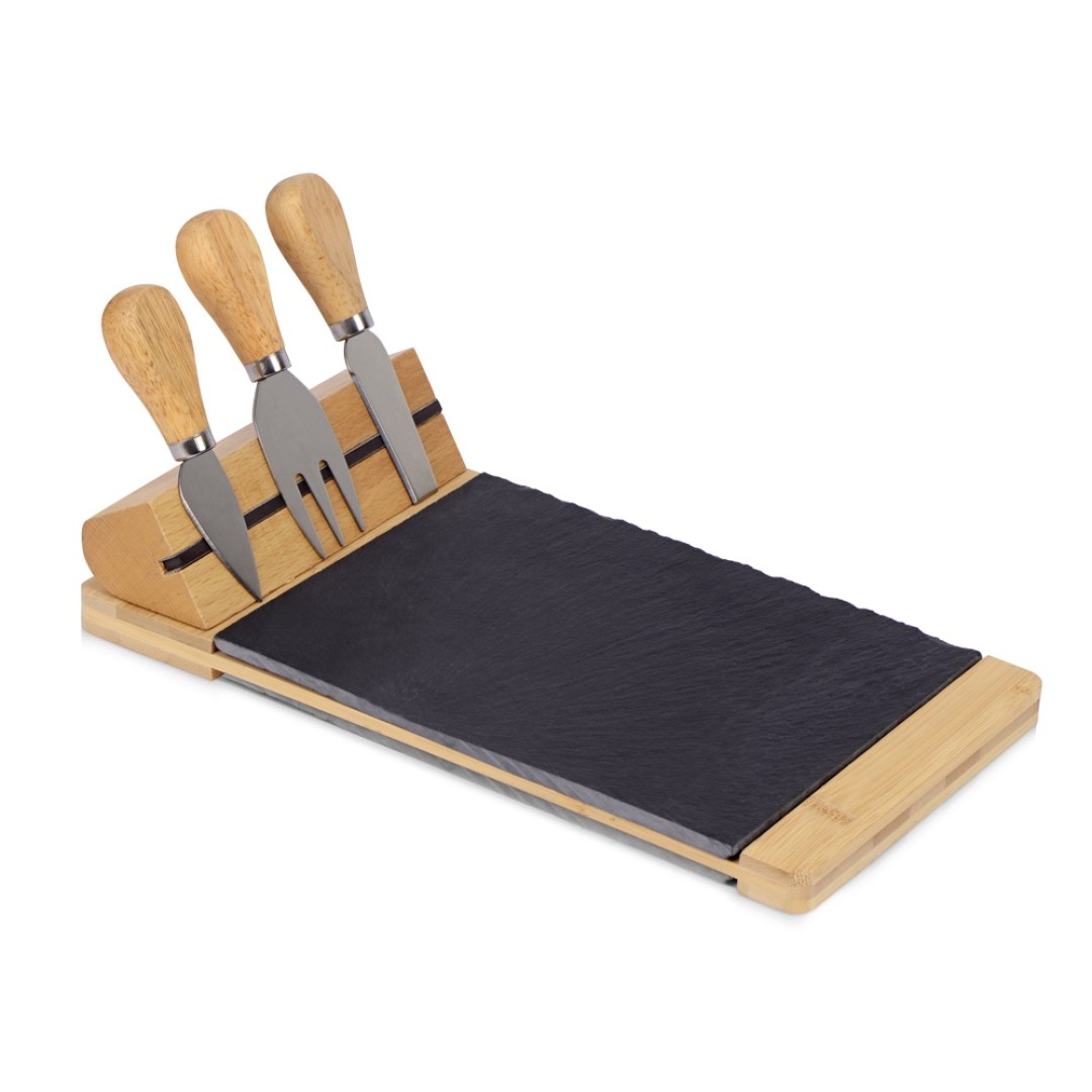 Набор для сыра из сланцевой доски и ножей Bamboo collection "Taleggio" (Р)