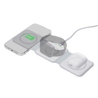 Беспроводное зарядное устройство 3-в-1 «Road», 15 Вт, белый