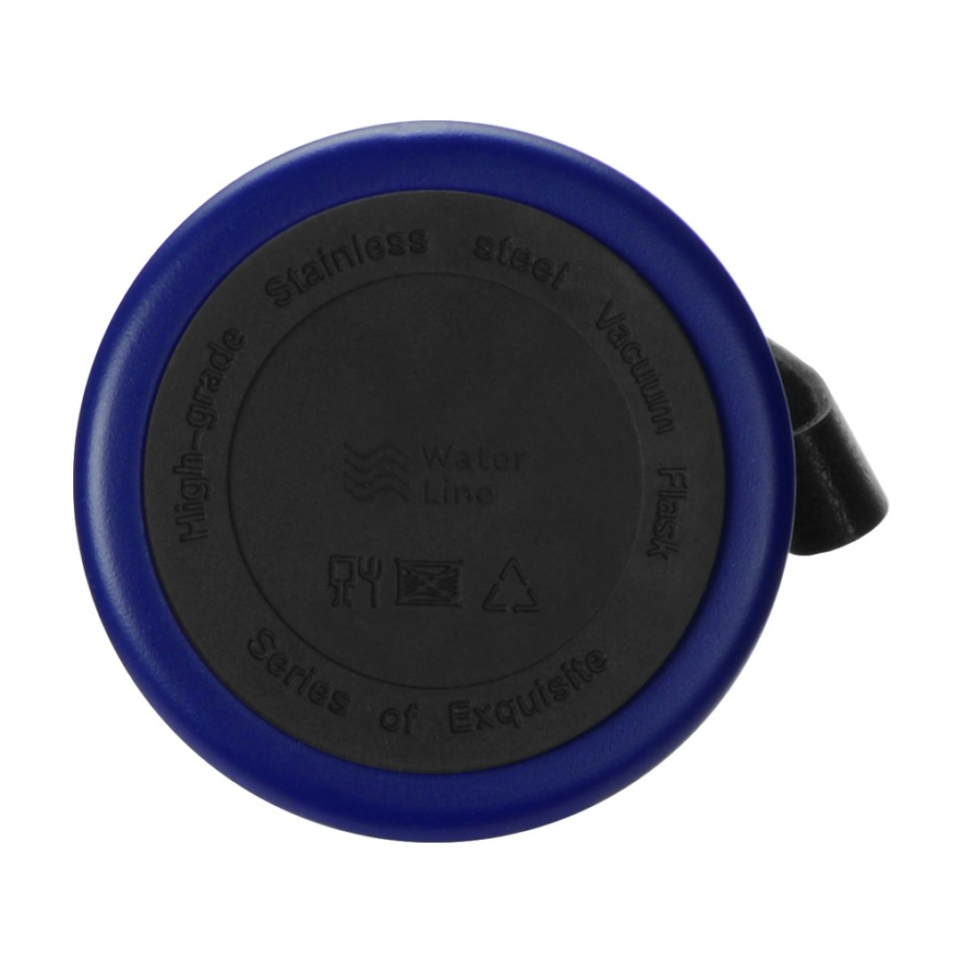 Вакуумный термос "Story" c покрытием powder, тубус, синий