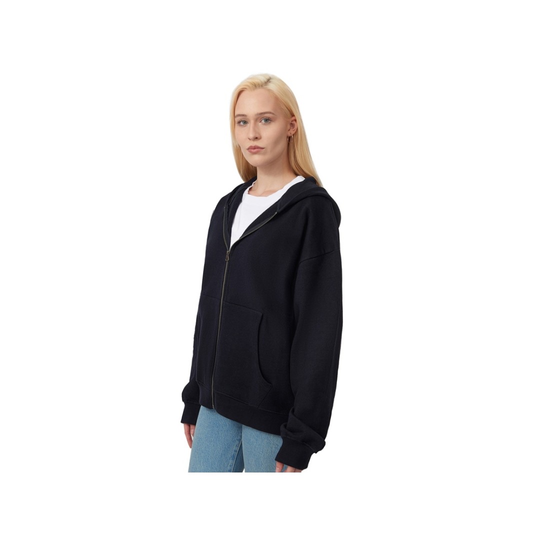 Толстовка оверсайз с капюшоном на молнии «Monaco», темно-синий