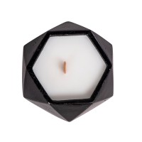 Свеча в декоративном стакане "Geometry", черный