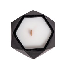 Свеча в декоративном стакане "Geometry", черный