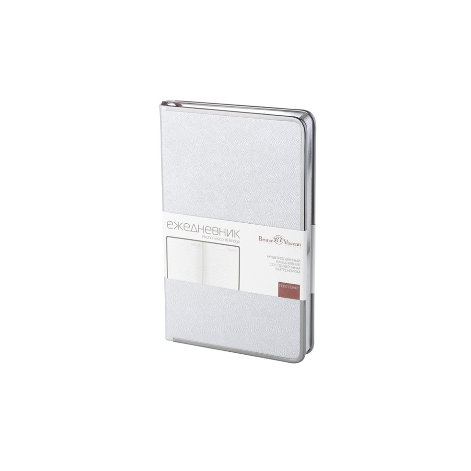 Ежедневник А5 недатированный «Bridge», серебристый