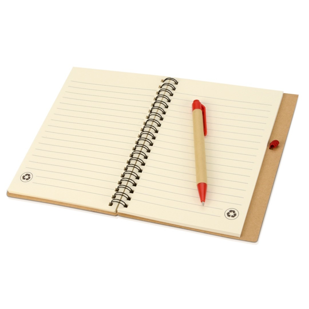 Блокнот "Helly" с ручкой, красный (Р)