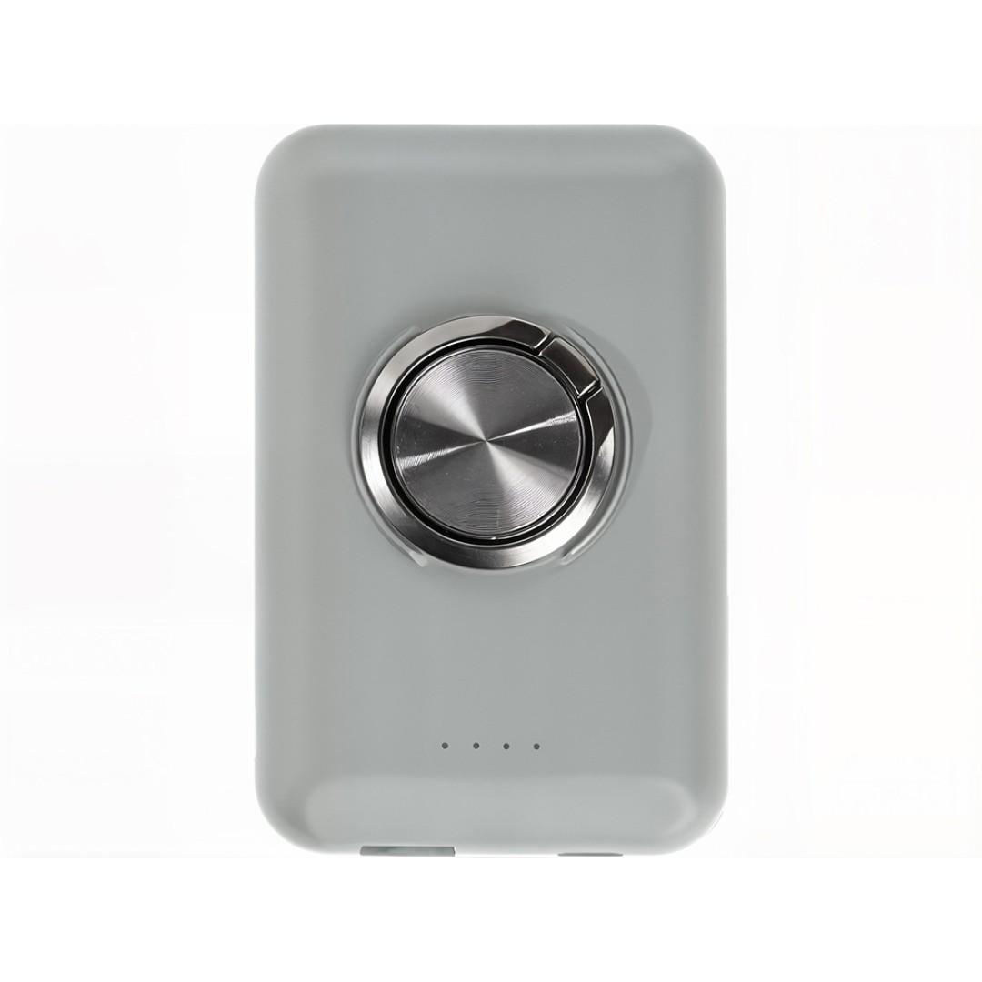 Магнитный беспроводной внешний аккумулятор "MagnetIQ", 5000 mah, 10 W, серый Cool gray 7C