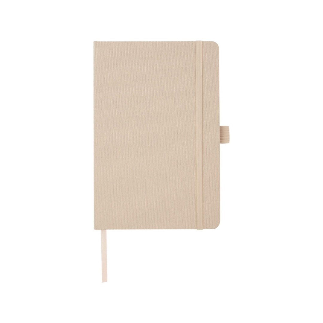 Блокнот Honua форматом A5 из переработанной бумаги с обложкой из переработанного ПЭТ, бежевый овсяный