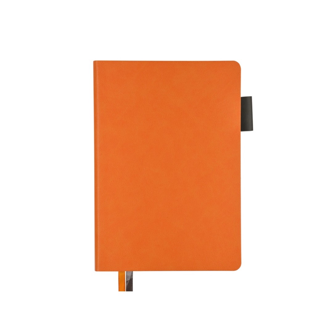 Ежедневник А5 датированный "Boston" 2026, оранжевый с серым обрезом