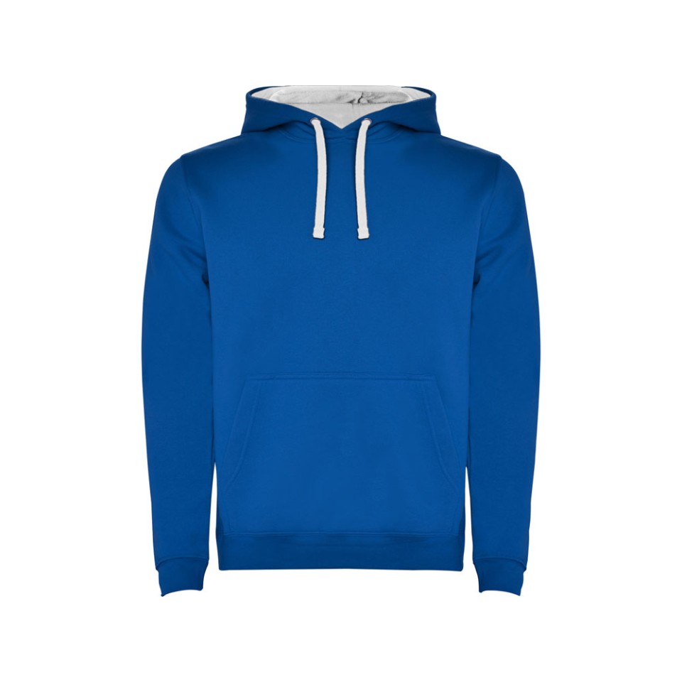 Толстовка с капюшоном "Urban" мужская, королевский синий/белый