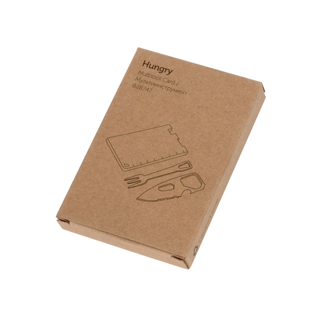 Мультиинструмент с ножом и вилкой "Hungry", черный