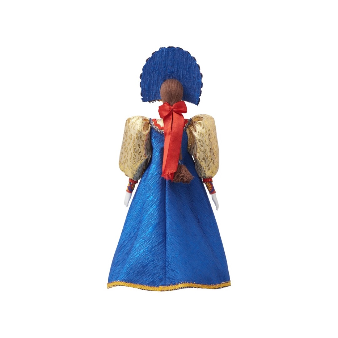 Подарочный набор: кукла фарфоровая, мед, синий