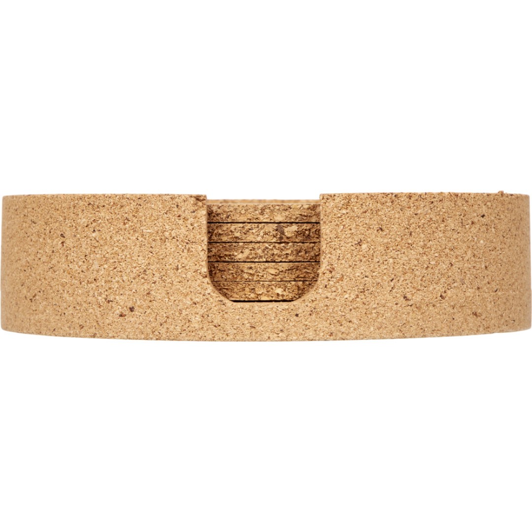 Набор костеров из пробки на подставке из пробки "Krock"