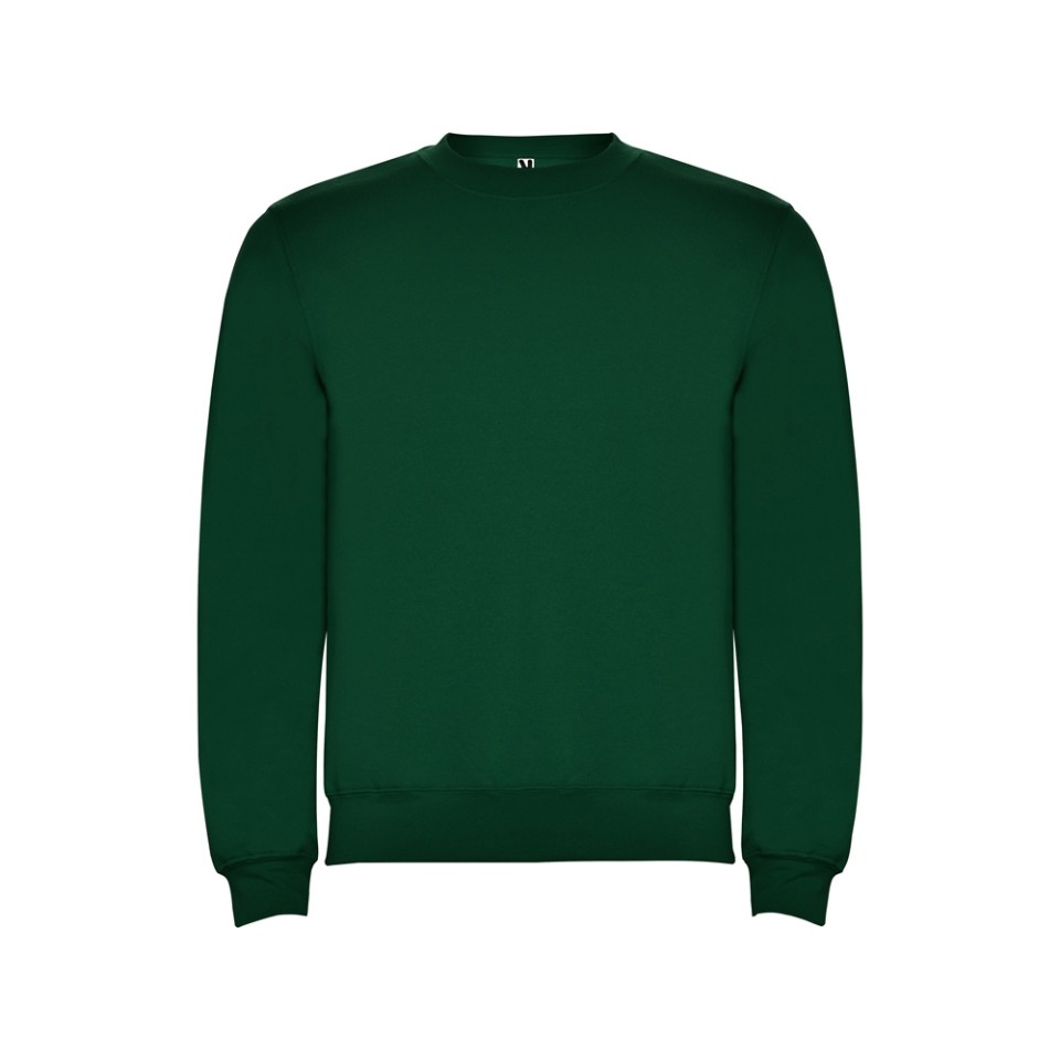 Свитшот с начесом "Clasica" унисекс, бутылочный зеленый